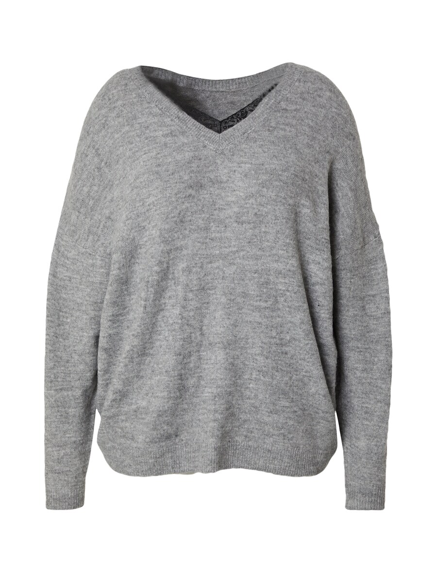 

Тонкий вязаный свитер ONLY Carmakoma Sweater CARManifesta, пятнистый серый