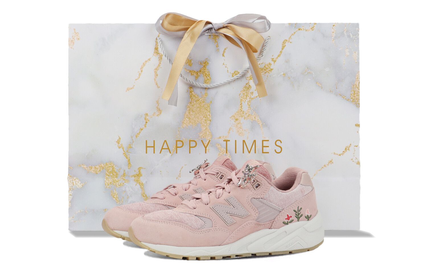 

Кроссовки женские NB 580 с низким верхом, белые New Balance