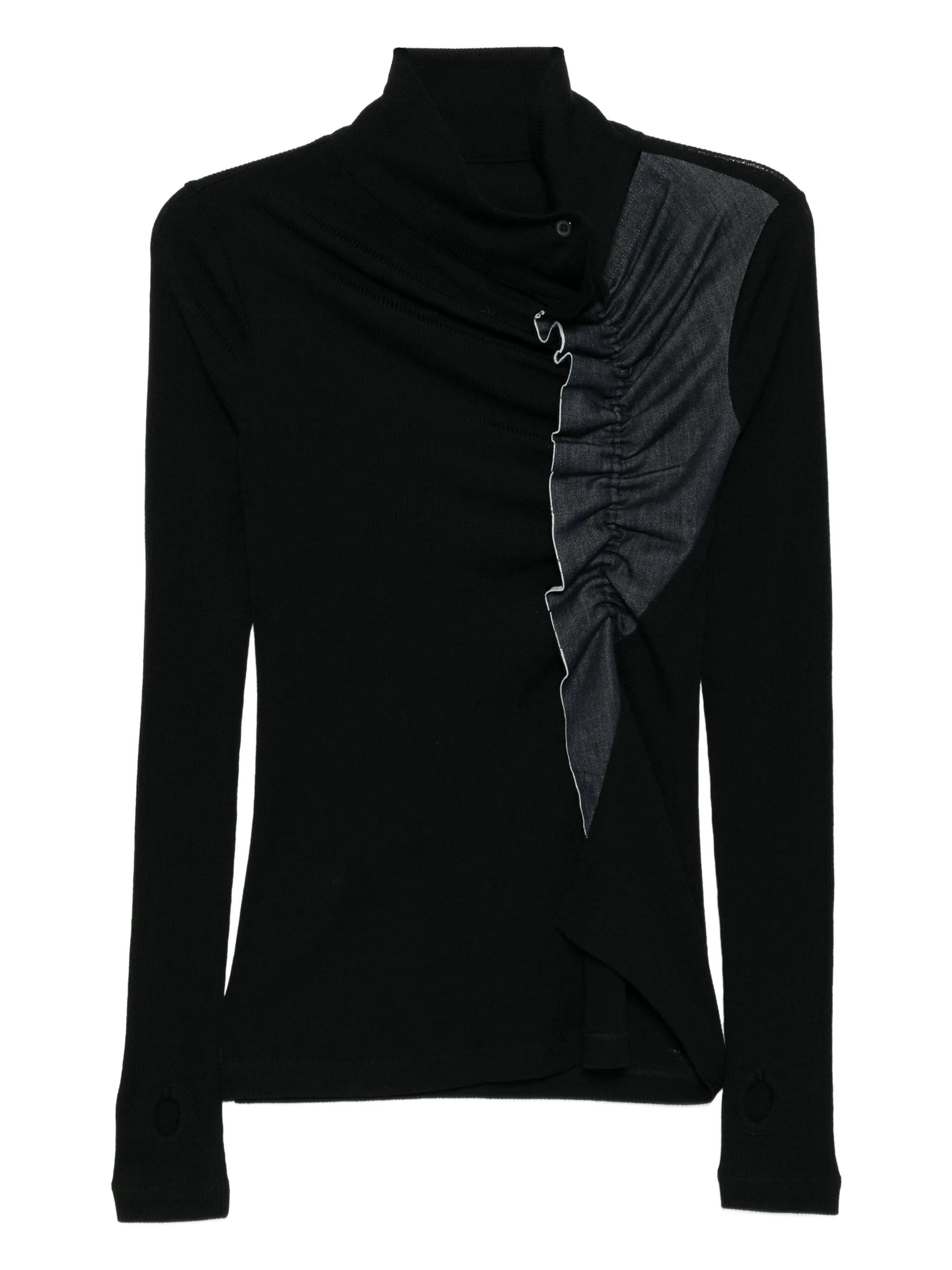 

Топ с нашивкой Y'S, черный