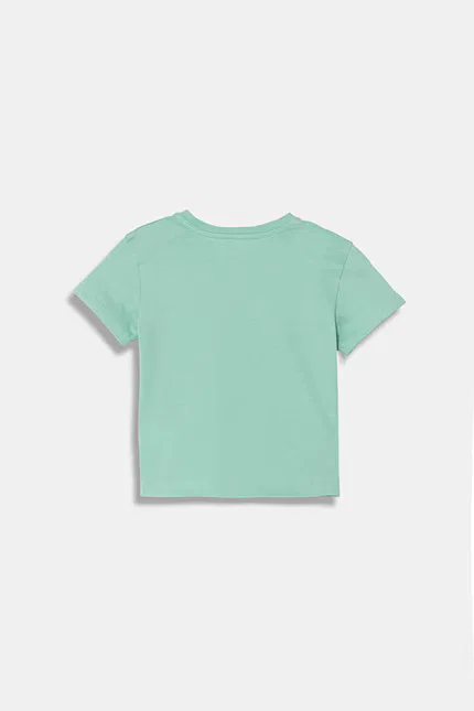 Футболка с коротким рукавом с принтом United Colors of Benetton, бирюзовый — фото 2