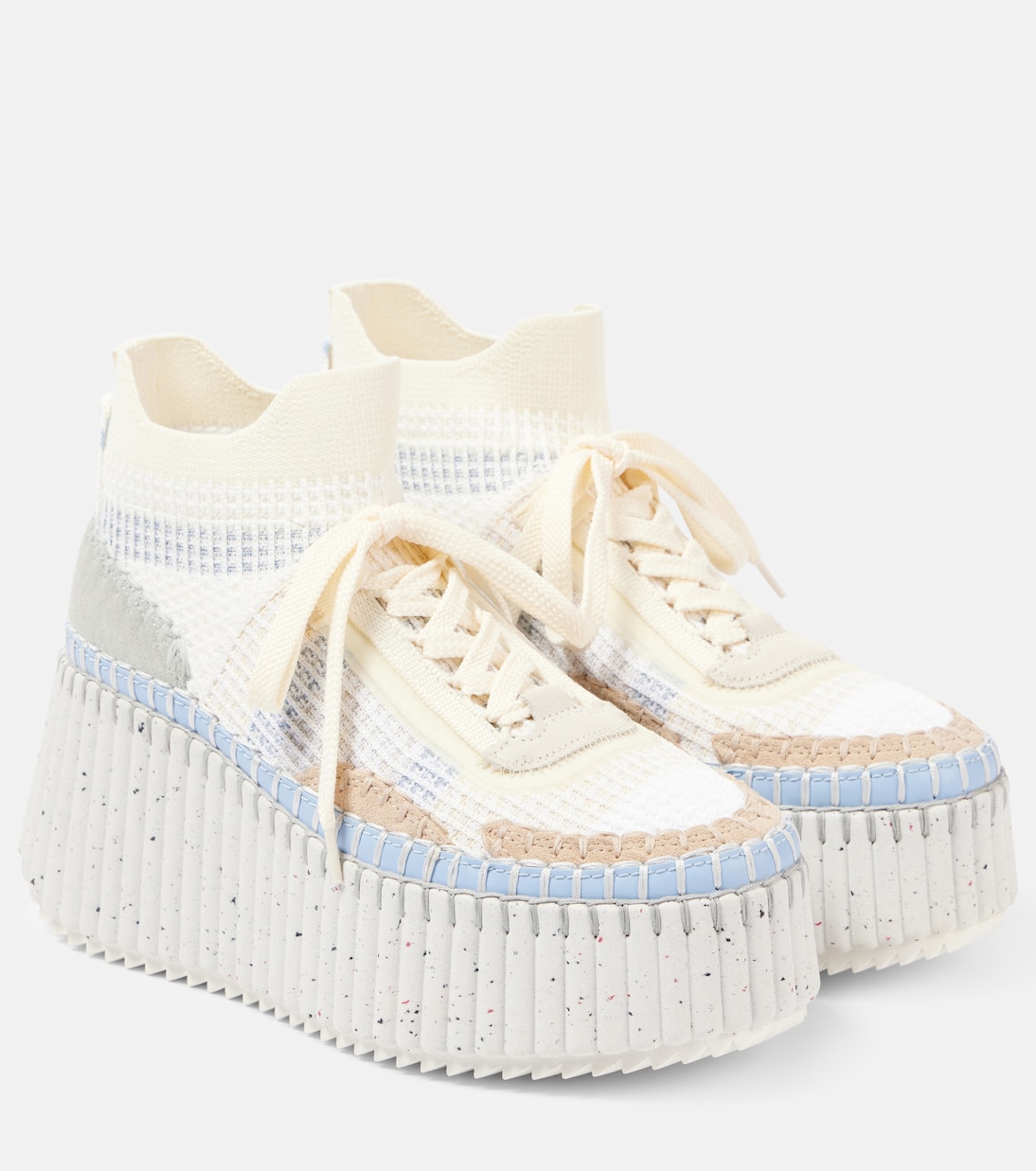 Кеды Nama на платформе Chloé, Pearl Blue