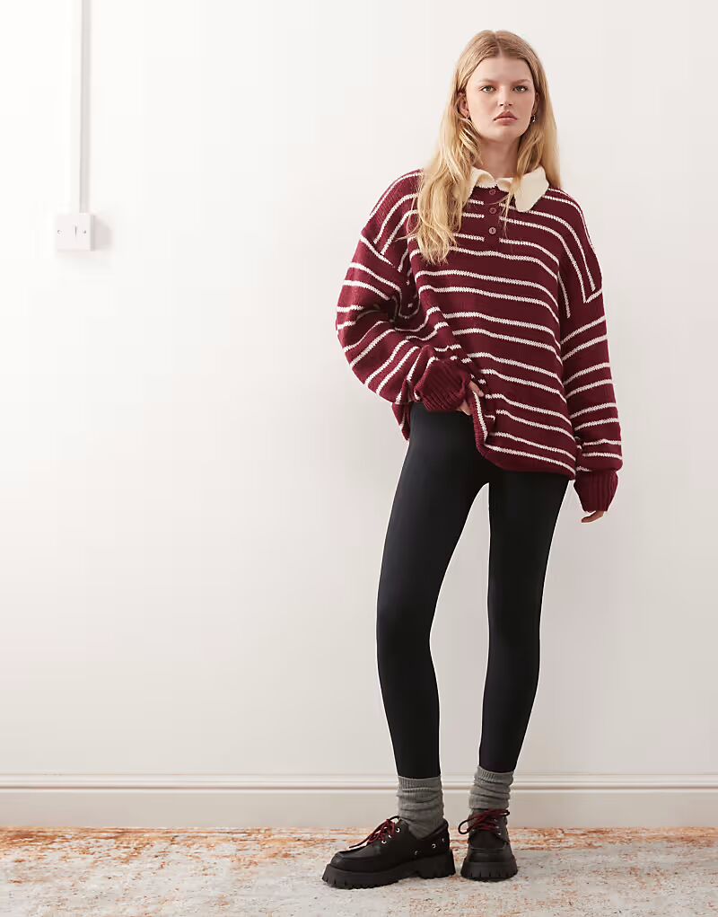 

Леггинсы с глубоким поясом черного цвета Collusion