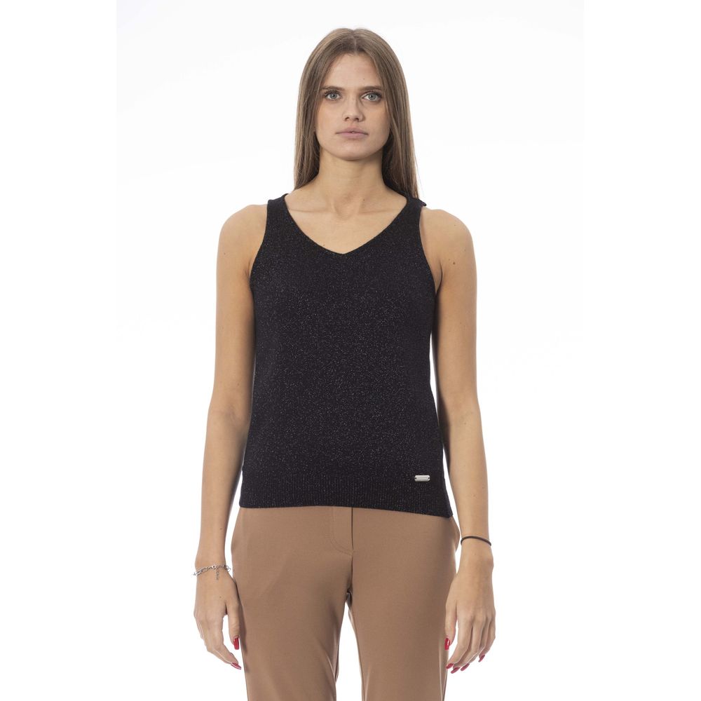 

Черная тканевая майка Baldinini Trend, черный