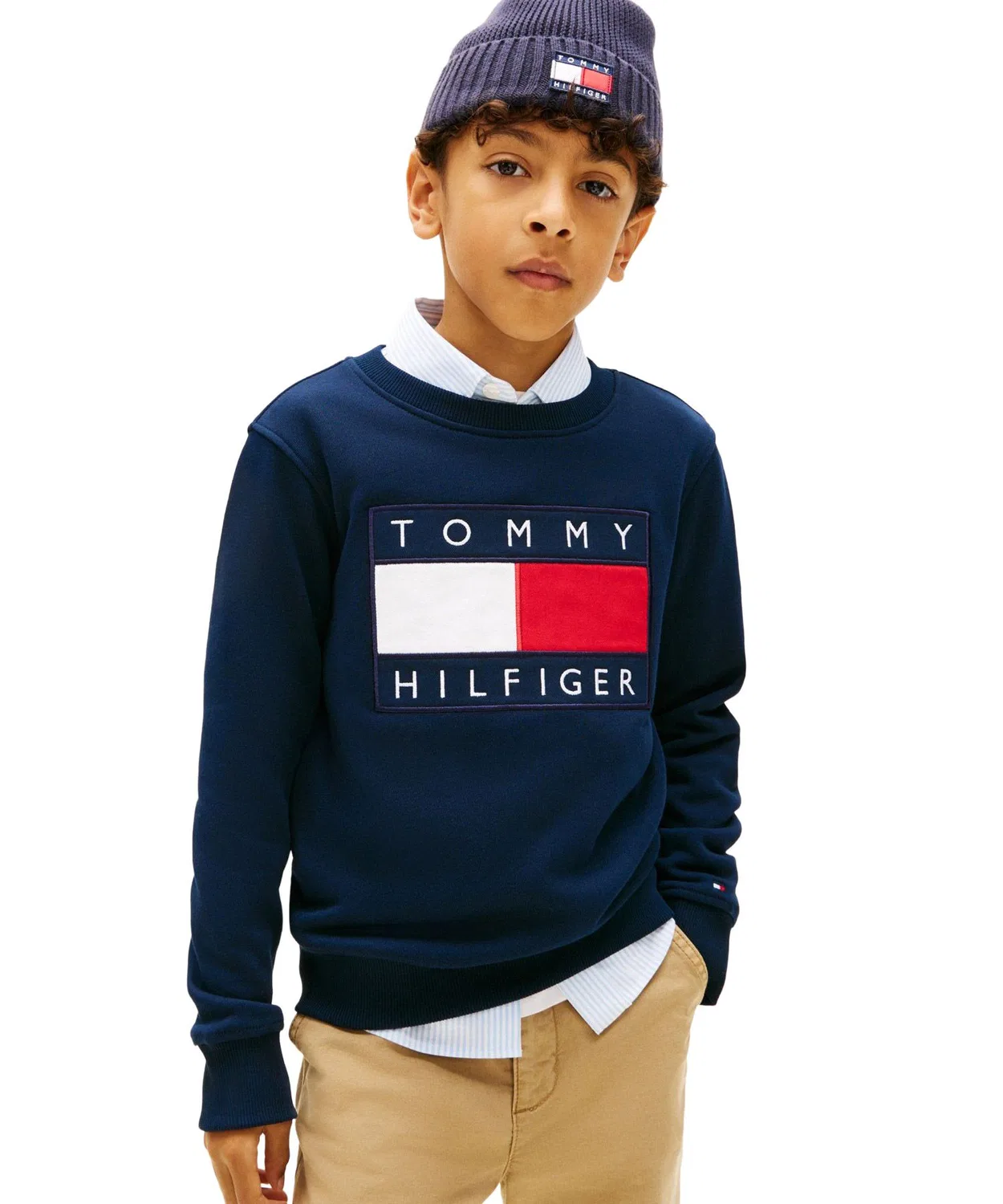 Свитшот детский с флагом Tommy Hilfiger, мультиколор
