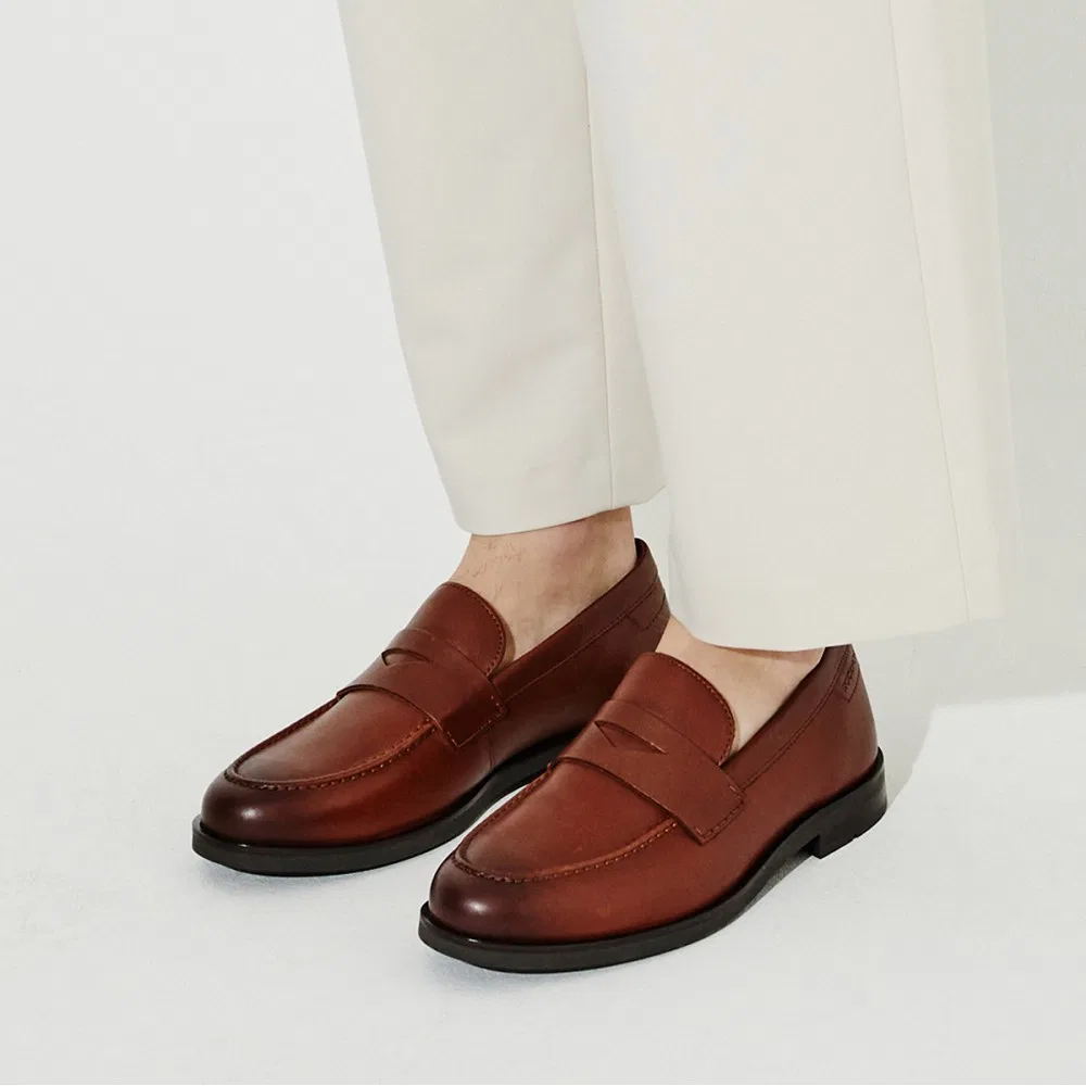 Мужские лоферы Sutton Penny тёмно-натурального цвета от Rockport — фото 3