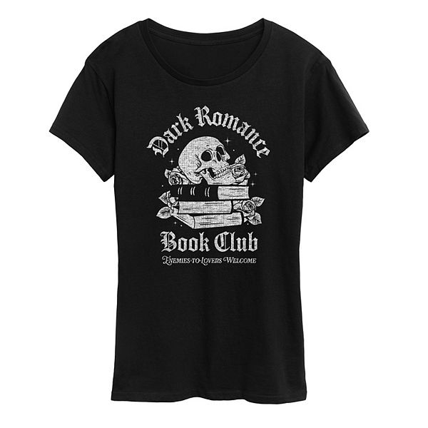 

Футболка с принтом Women's dark romance book club distressed Licensed Character, Black, Черный, Футболка с принтом Women's dark romance book club distressed Licensed Character, Black