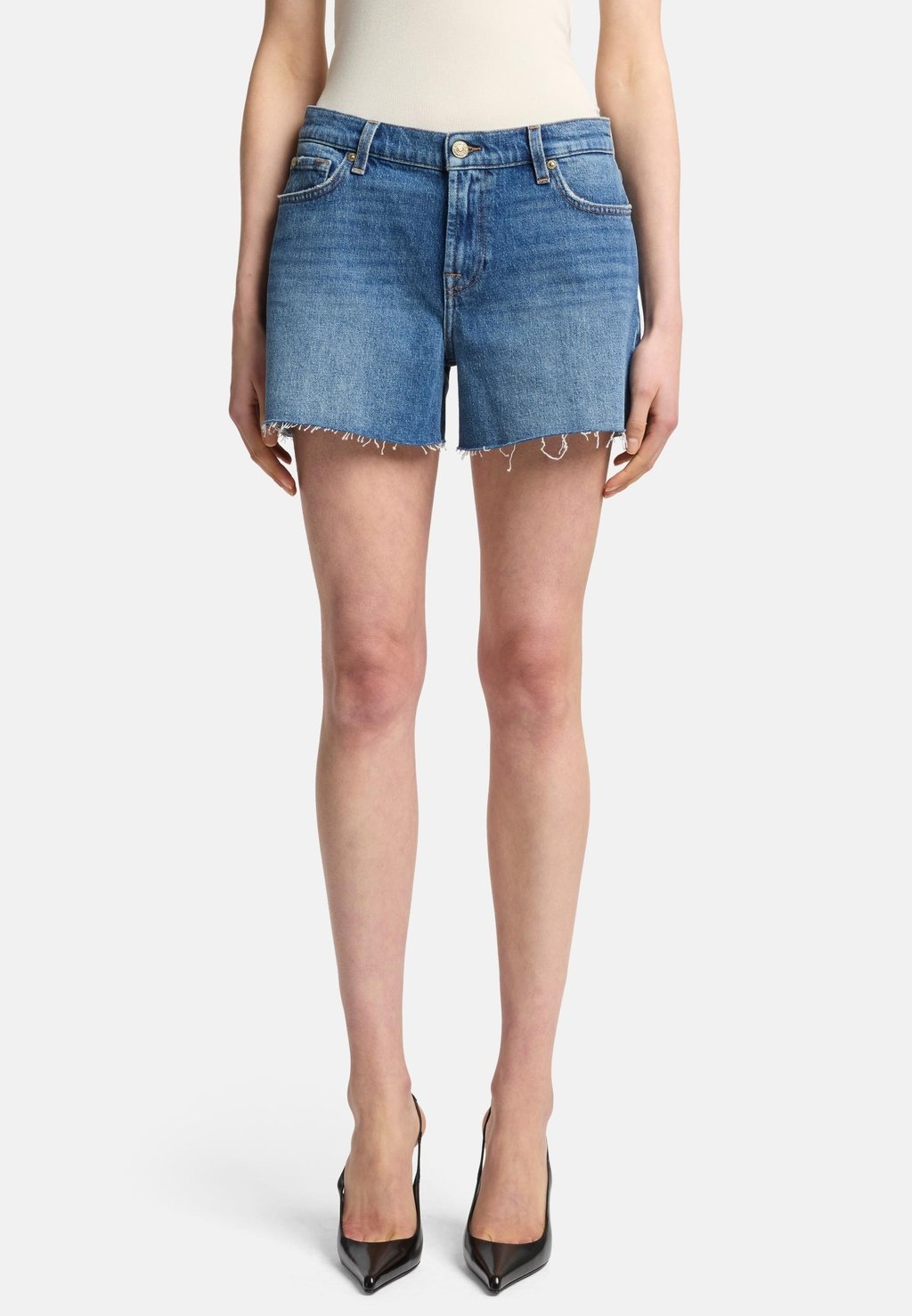 

Джинсовые шорты 7 for all mankind, цвет Mid Blue