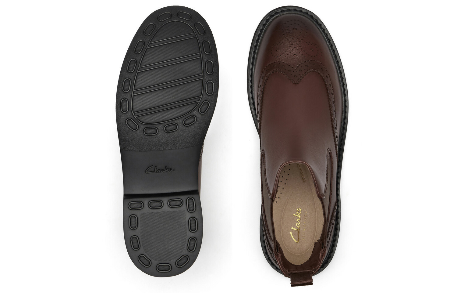 Женские ботинки Clarks челси на каблуке, темно-коричневый — фото 3