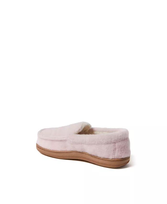 Детские домашние тапочки-мокасины Amari Dearfoams, розовый — фото 2