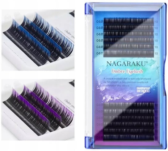 

Цветные кончики ресниц Nagaraku Ombre D 0,07 9 мм Project Lashes