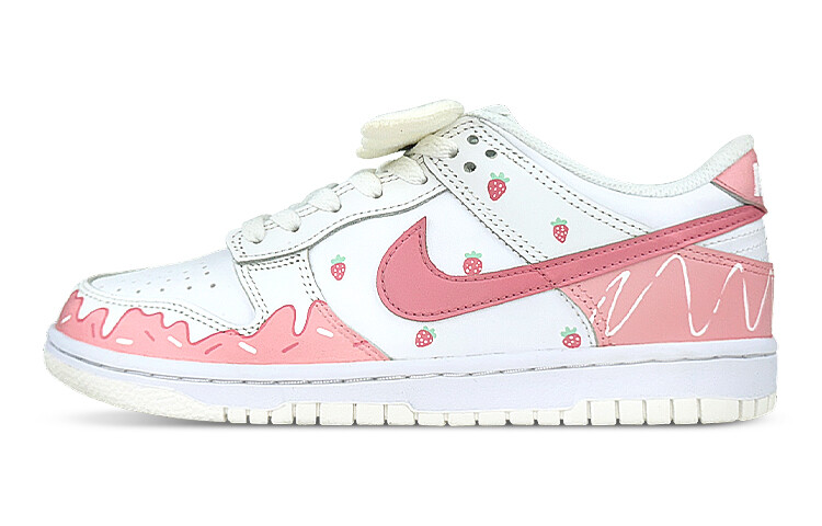 

Кроссовки Nike Dunk Skateboard Shoes Women's Low-Top White Pink, Розовый, Кроссовки Nike Dunk Skateboard Shoes Women's Low-Top White Pink