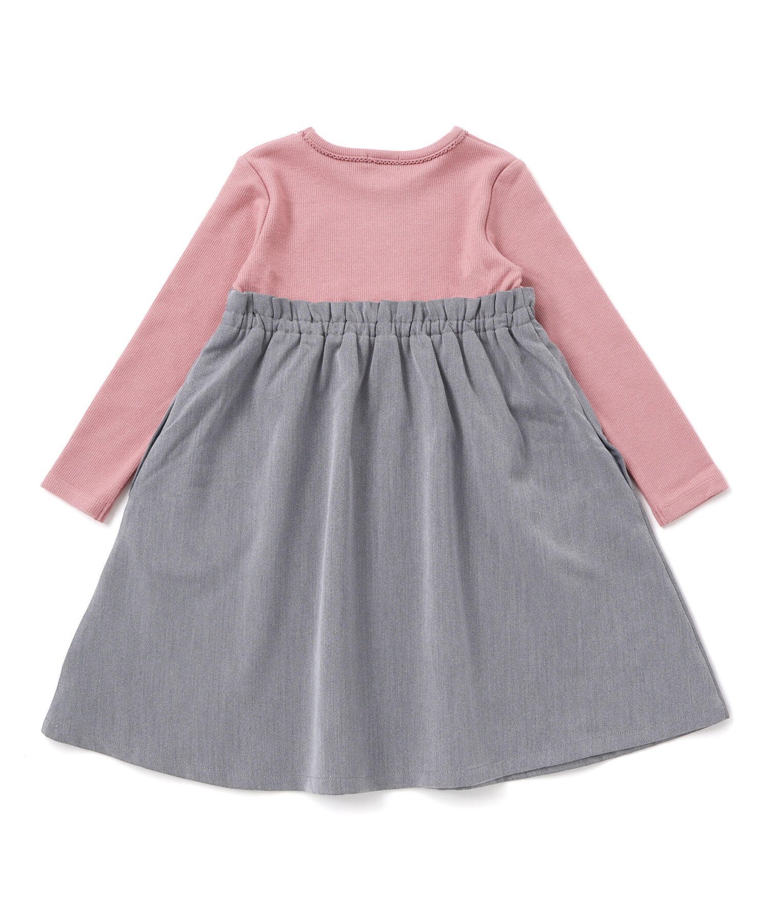 Платье из саржи с длинными рукавами (90-150 см) BeBe, Pink — фото 3
