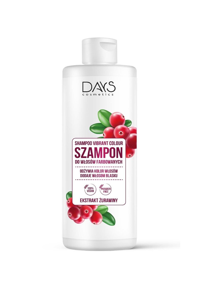 

Days Cosmetics, Шампунь для волос с экстрактом клюквы, 400мл