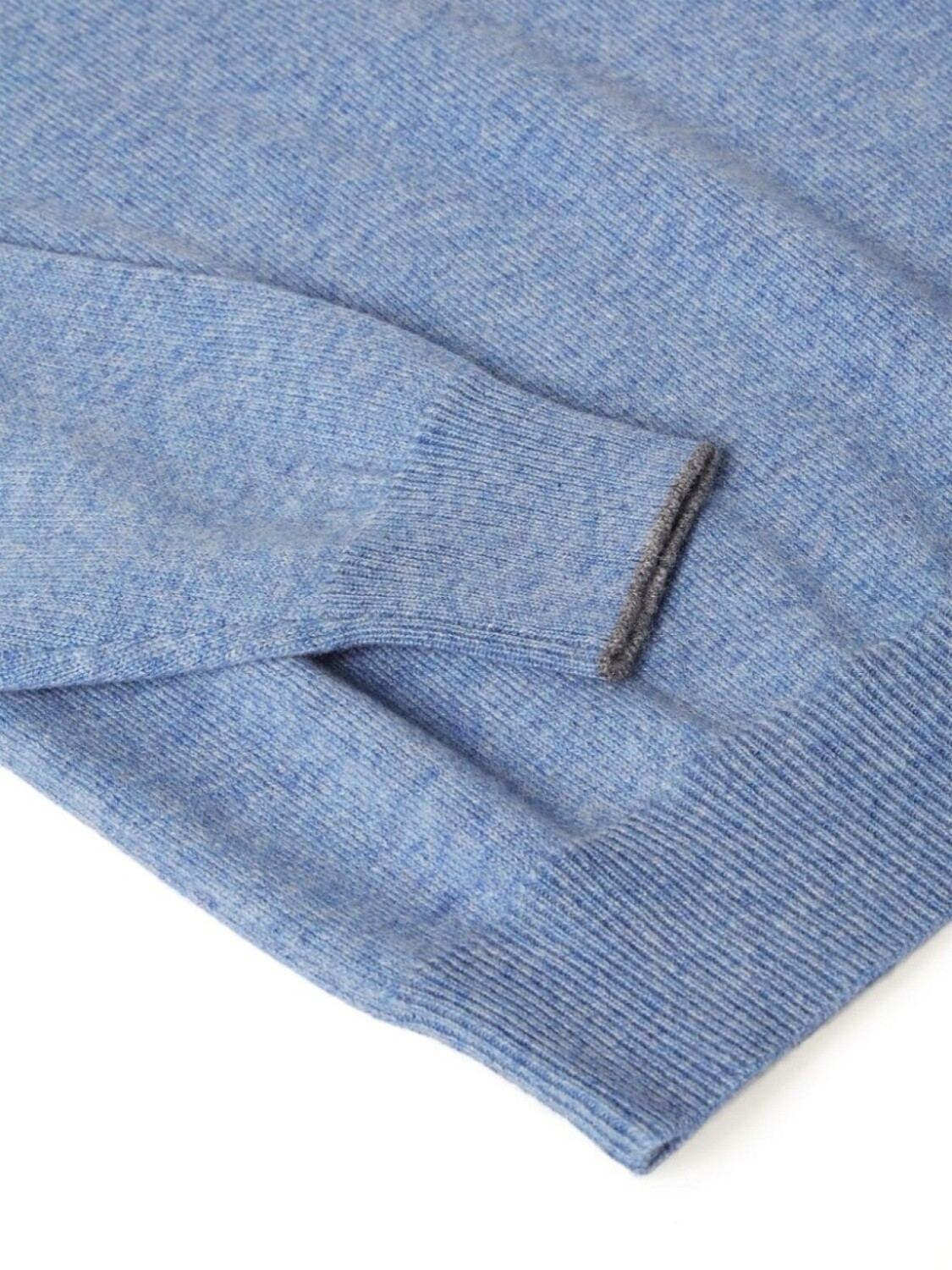 Brunello Cucinelli Kids кашемировый джемпер тонкой вязки, синий — фото 3