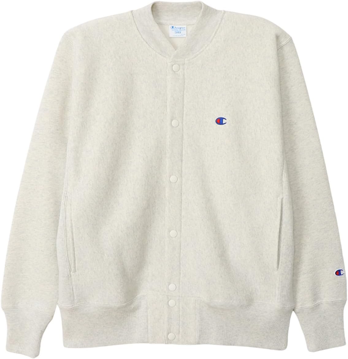 

Мужская толстовка Champion с длинными рукавами и круглым вырезом, хлопок 11,5 унций, флисовая подкладка производства США, вышитый логотип, застежка на кнопках REVERSE WEAVE, C3-A020, овсяный
