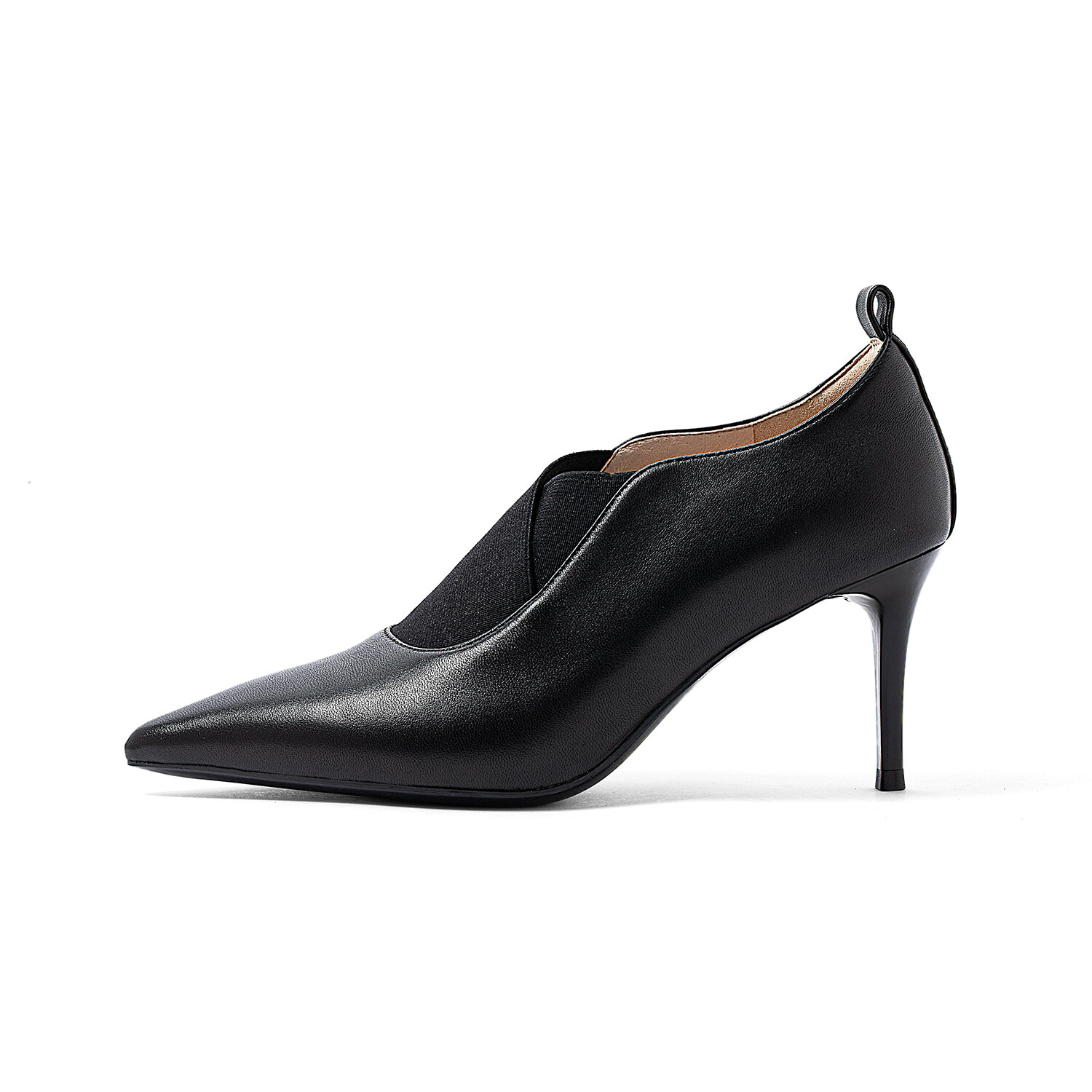 

Туфли женские на высоком каблуке Comely, цвет Black (sheepskin suede)