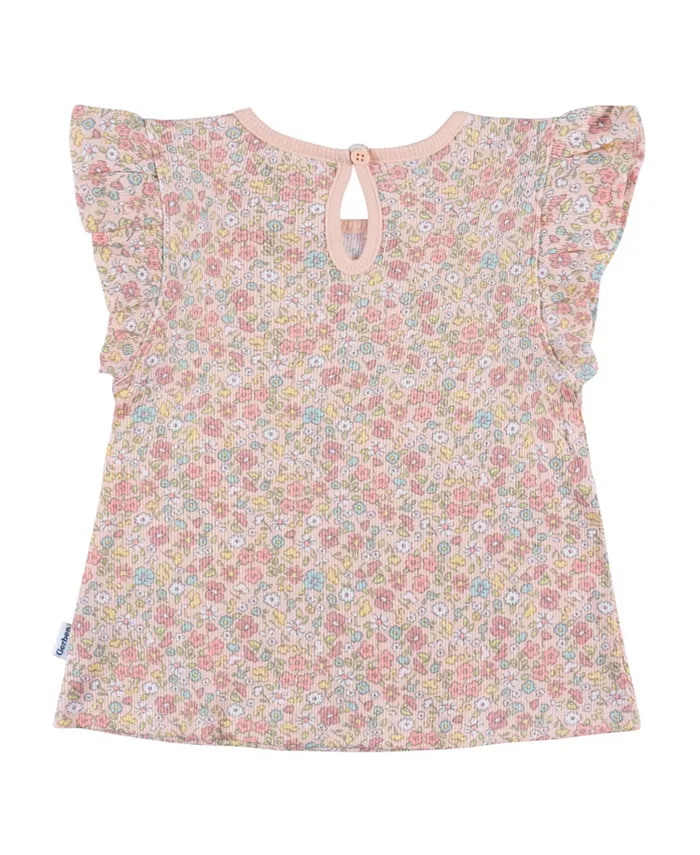 Комплект из футболки и шорт для девочек Toddler Girls Coordinating Gerber, розовый — фото 2