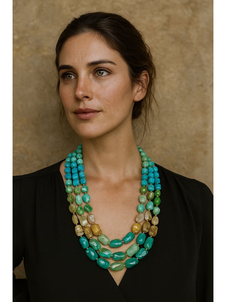 

Collezione alessandro Короткое колье «Мрамор» бирюзового цвета