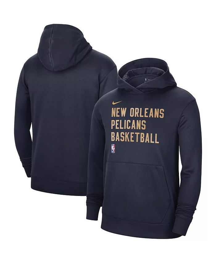 

Мужская и женская худи New Orleans Pelicans 2023/24 Performance Spotlight для тренировок на площадке, цвет темно-синий Nike