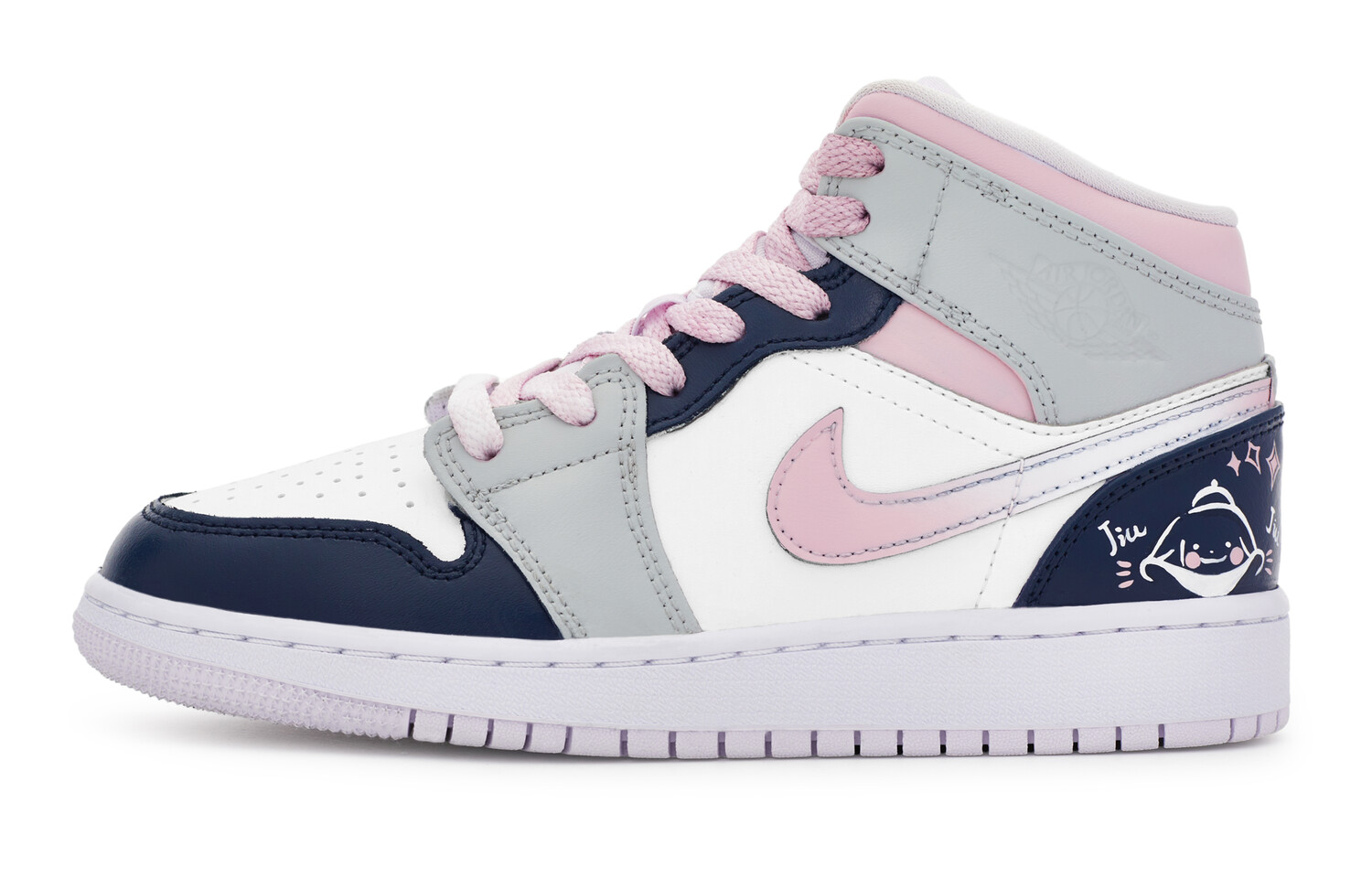 

Jordan Air Jordan 1 винтажные баскетбольные кроссовки женские, Powder blue, white gray