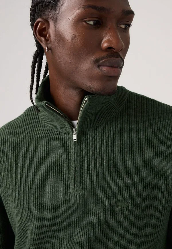 Свитер с застежкой-молнией на четверть длины Levi'S, Duffel Bag Heather Green — фото 4