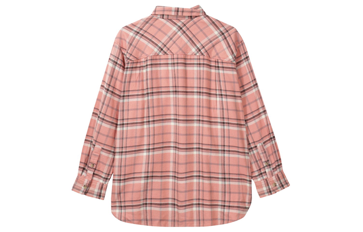 Женская рубашка персикового розового UNIQLO, розовый — фото 4