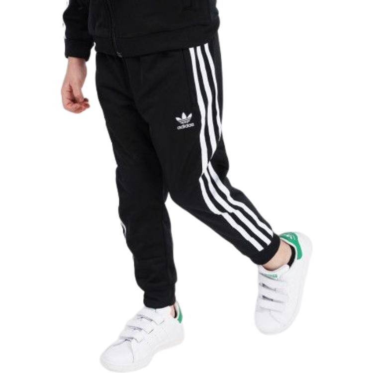 Детские трикотажные спортивные штаны Adidas Originals, цвет Black — фото 3
