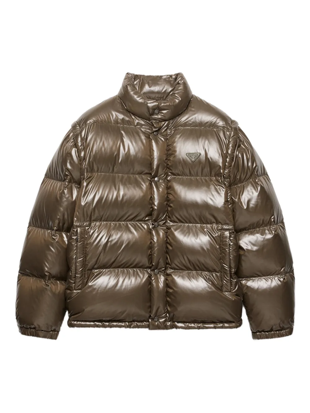 

Пуховик Re-Nylon Prada, зеленый