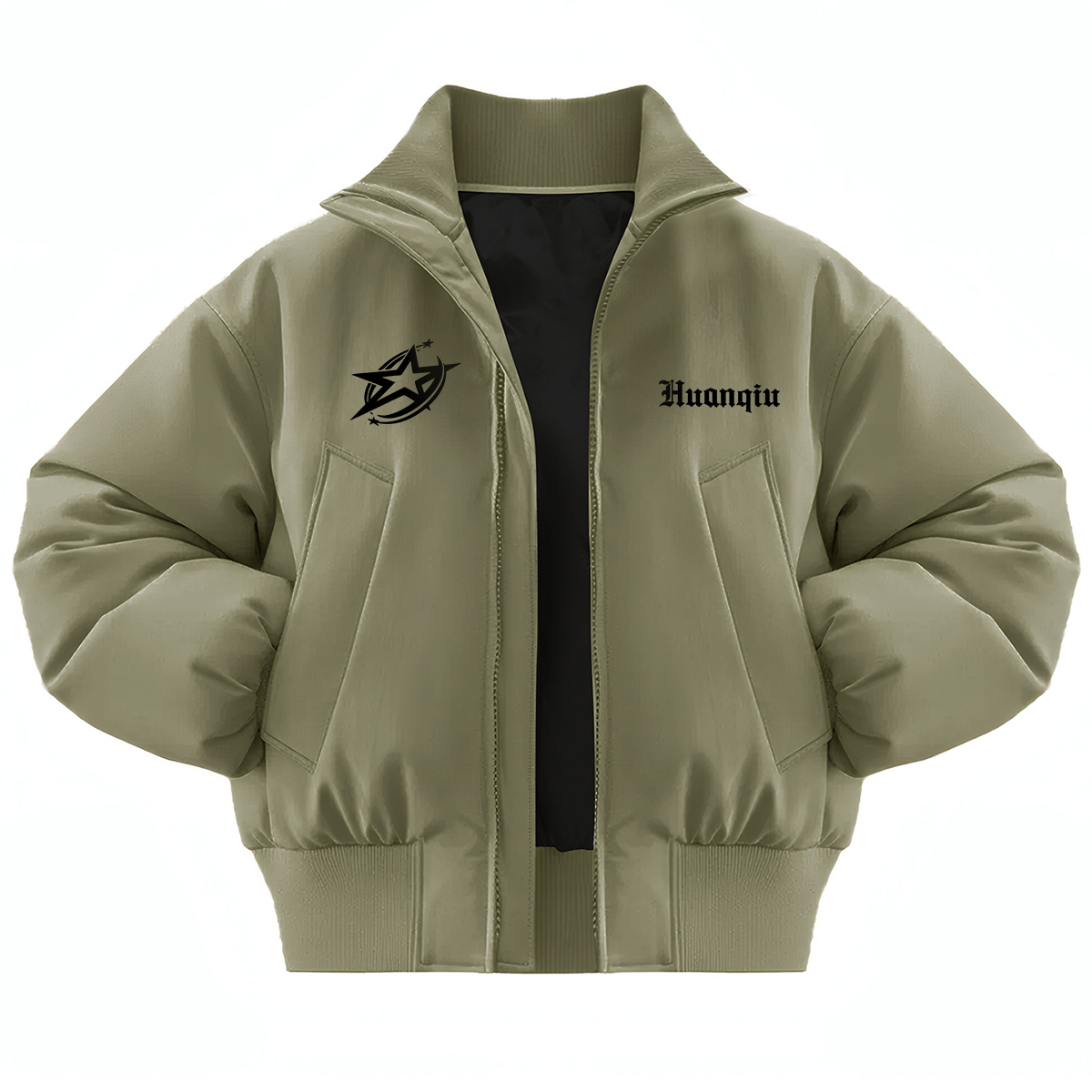 

Куртка Unisex Stand Collar Thickened HUANQIU, зеленый