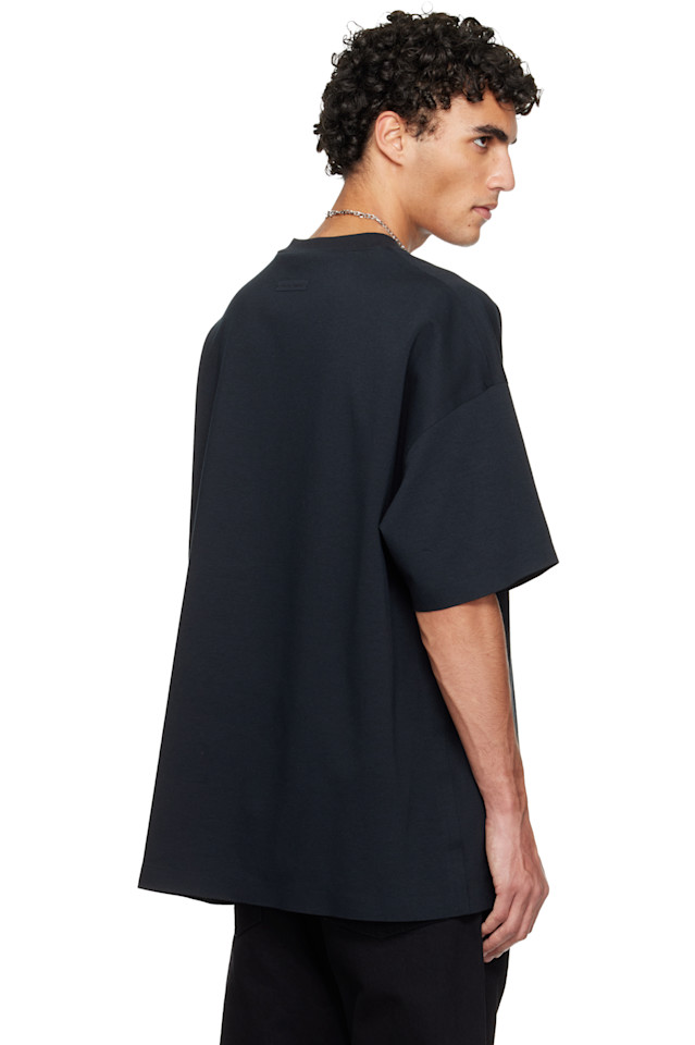 Fear Of God Essentials Черная праздничная футболка из трикотажа в стиле 90-х — фото 3