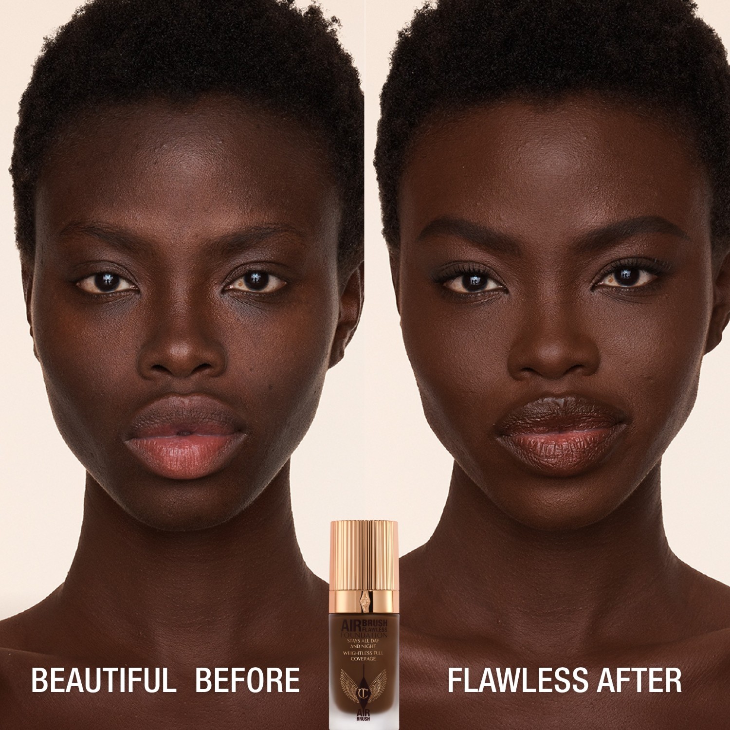 Тональный крем для лица airbrush flawless Charlotte Tilbury, 17 - cool, объем 30 мл — фото 2