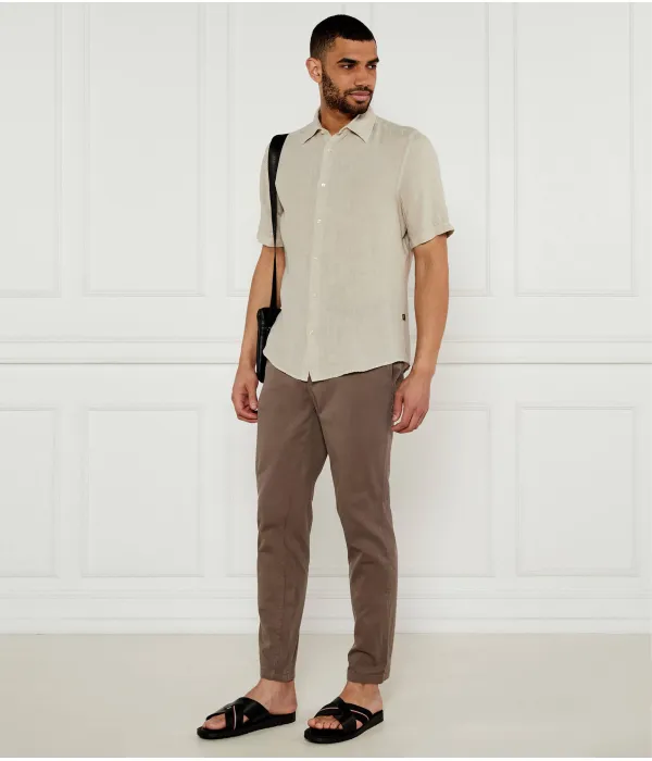 Брюки чинос ds-5 Tapered fit Boss Orange, коричневый — фото 2