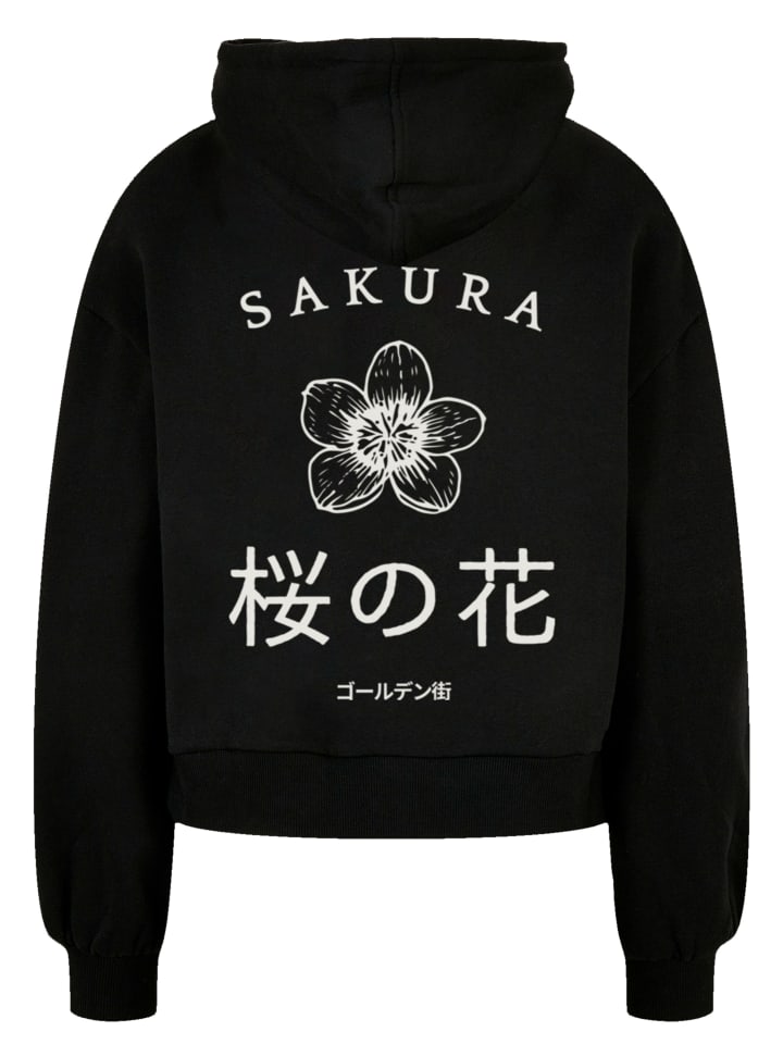 

Толстовка оверсайз из органического хлопка Cherry Blossom Golden Gai черного цвета F4NT4STIC