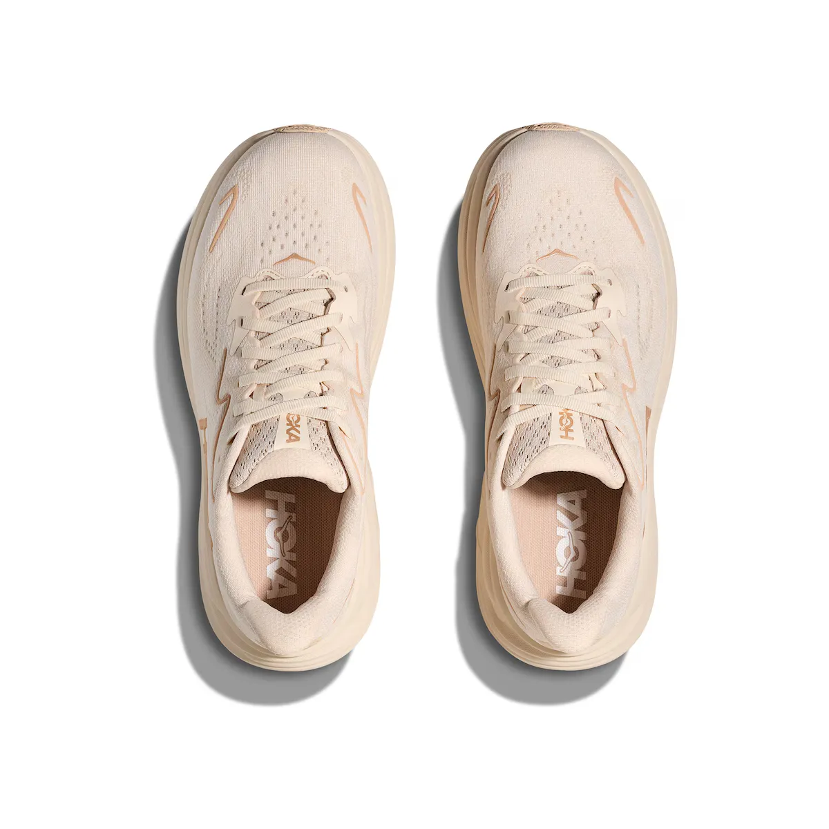 Hoka CLIFTON 10 женские повседневные кроссовки, бежевый — фото 2