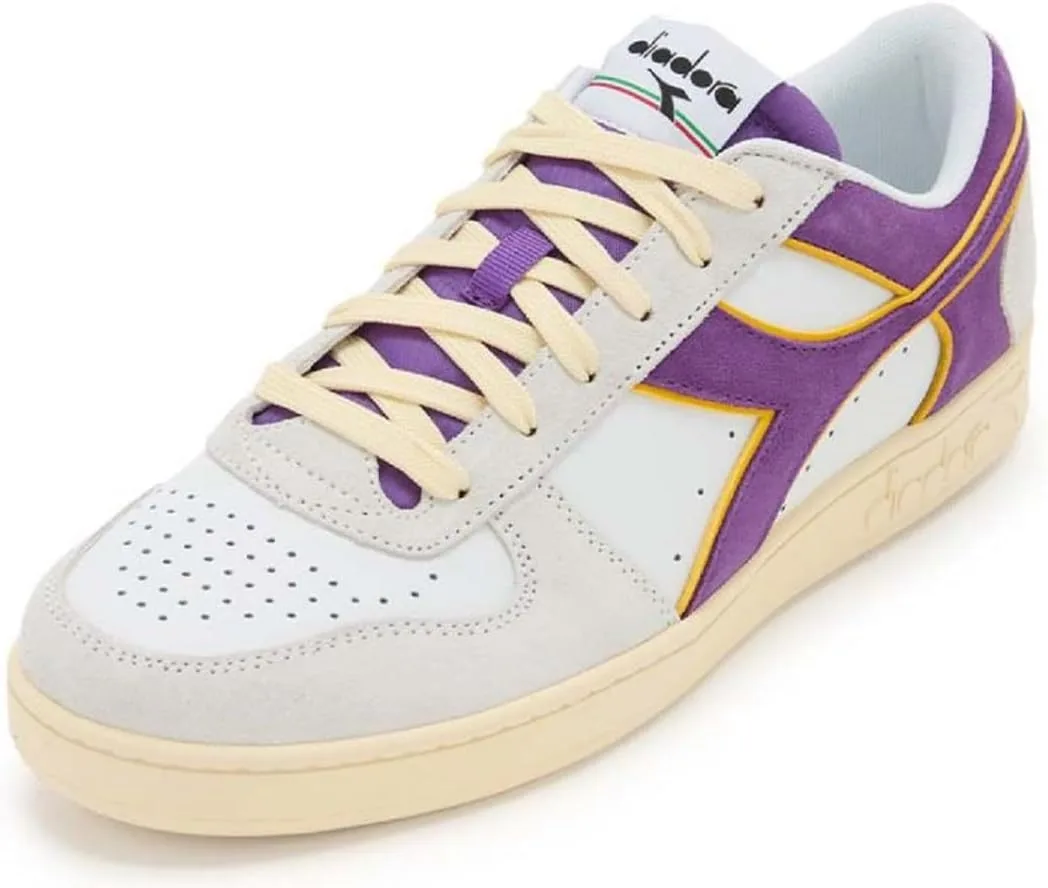 Кроссовки Diadora Unisex Magic Low из замши, белый/фиолетовый/лавандовый