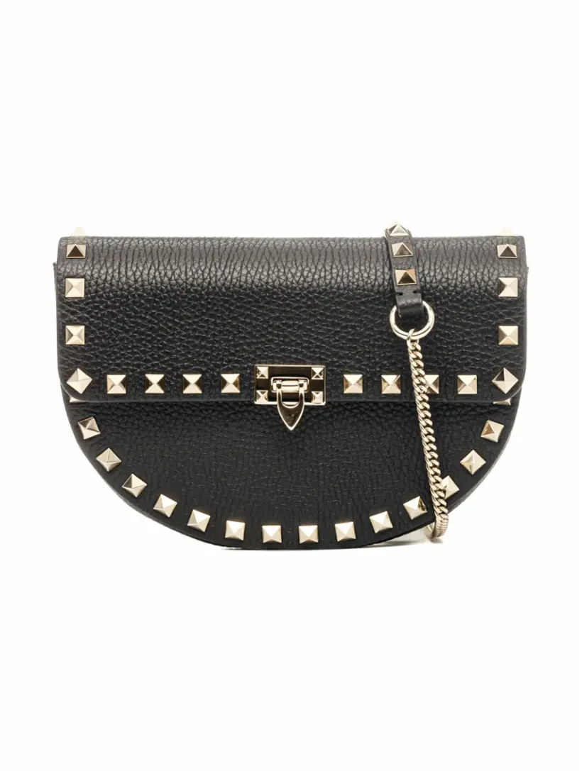 

Кожаная мини-сумка Rockstud Valentino Garavani, черный