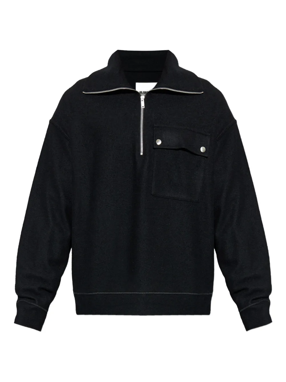 

Войлочный свитшот Jil Sander, черный