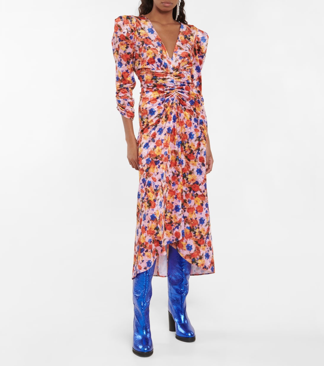 Сапоги Lylene из металлизированной кожи до колена Isabel Marant, Metalic Blue — фото 2