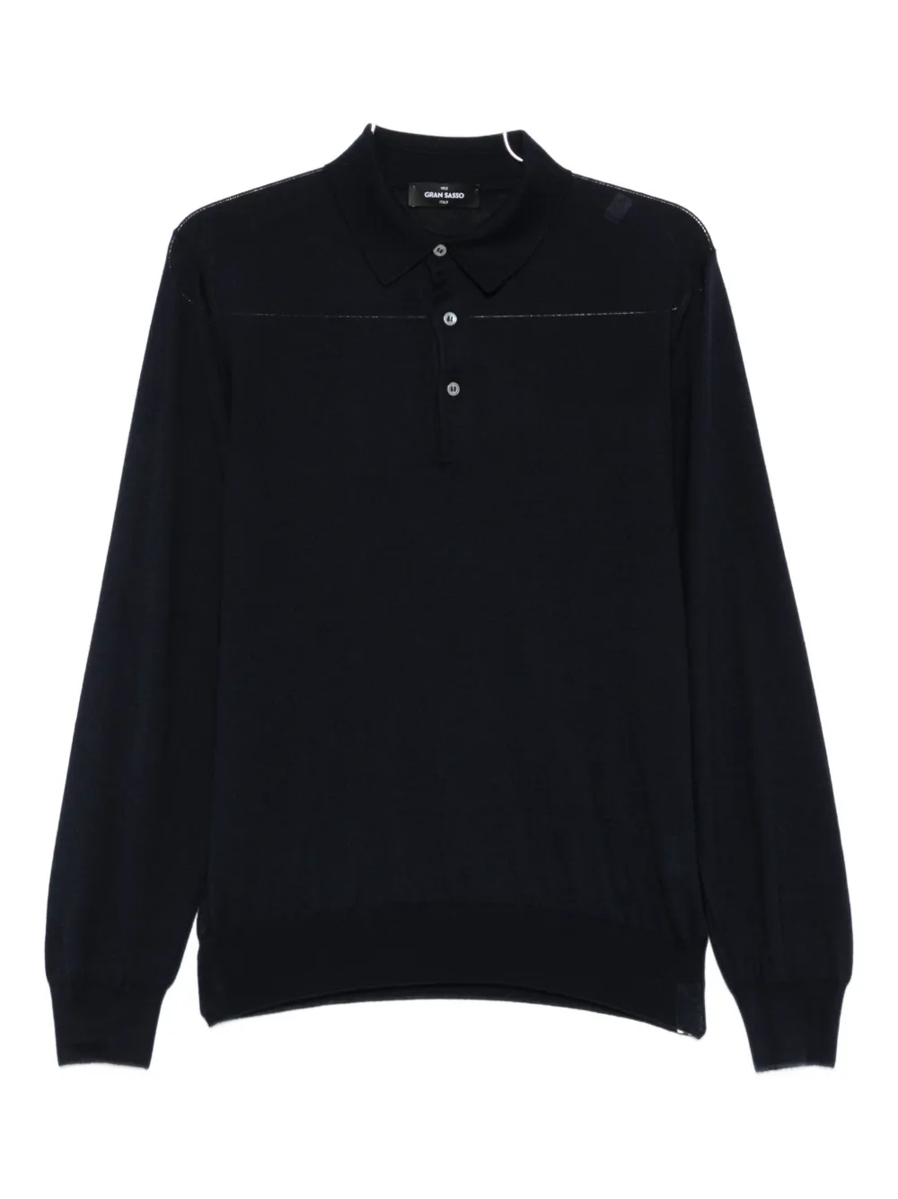 

Шерстяной пуловер-поло Gran Sasso, черный