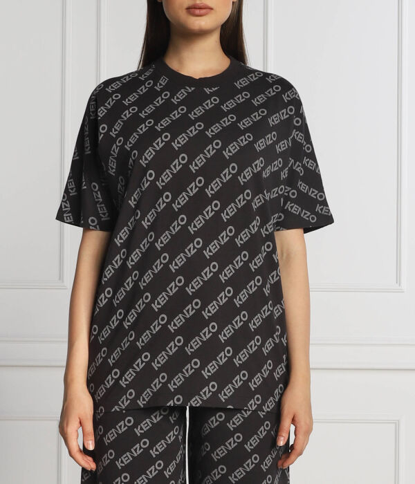 

Футболка женская Kenzo с монограммой логотипа, черный