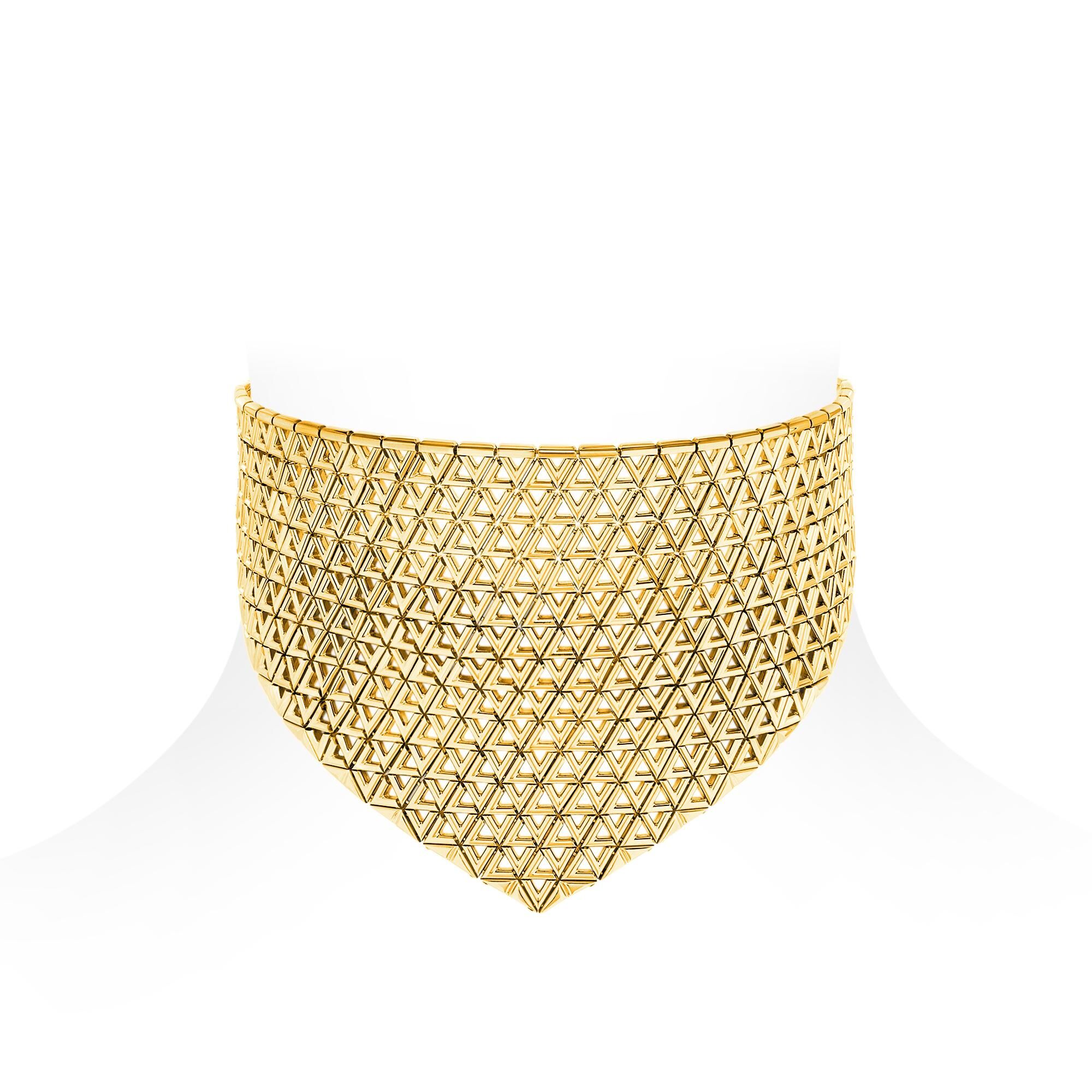 

Ожерелье LV Volt Mesh, желтое золото Louis Vuitton, золотой
