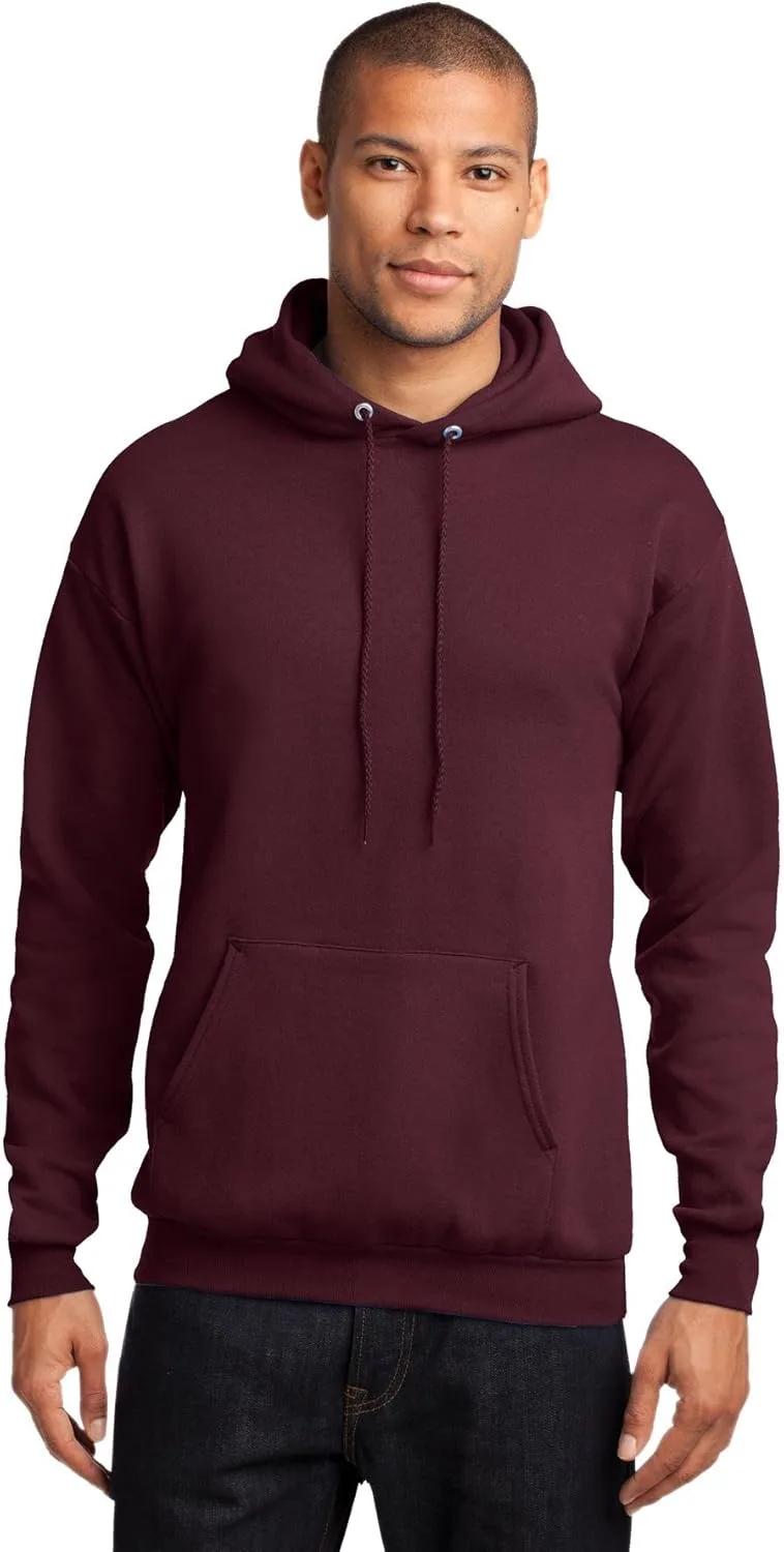 

Port & Co Core Fleece Pullover Hooded Sweatshirt PC78H Heather Dark Chocolate Brown Port & Company