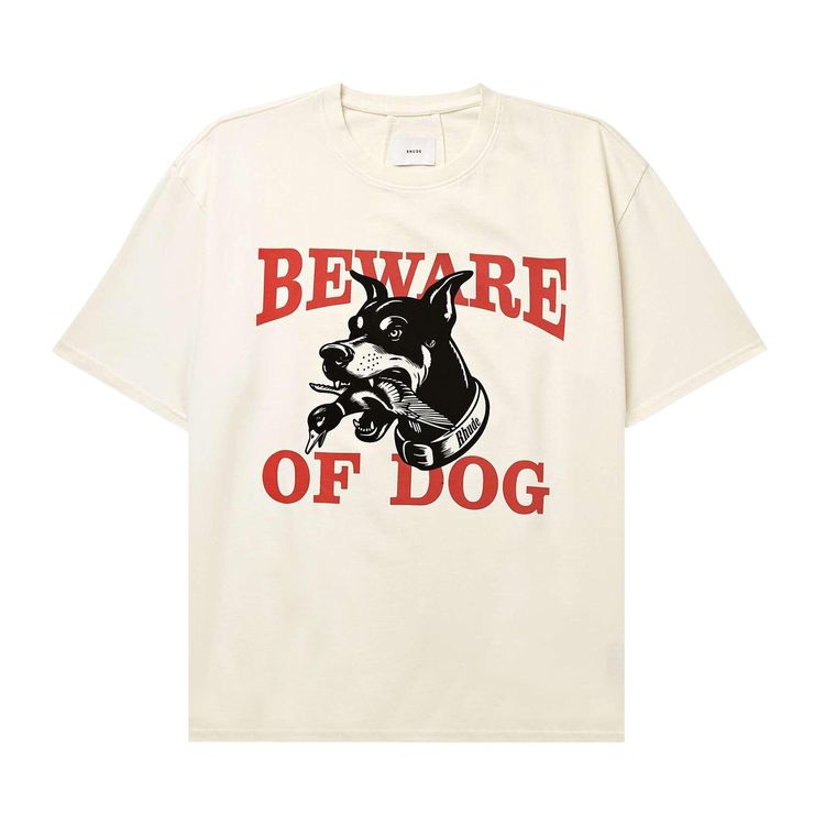 

Футболка Rhude Warning Logo Tee Vintage White, белый