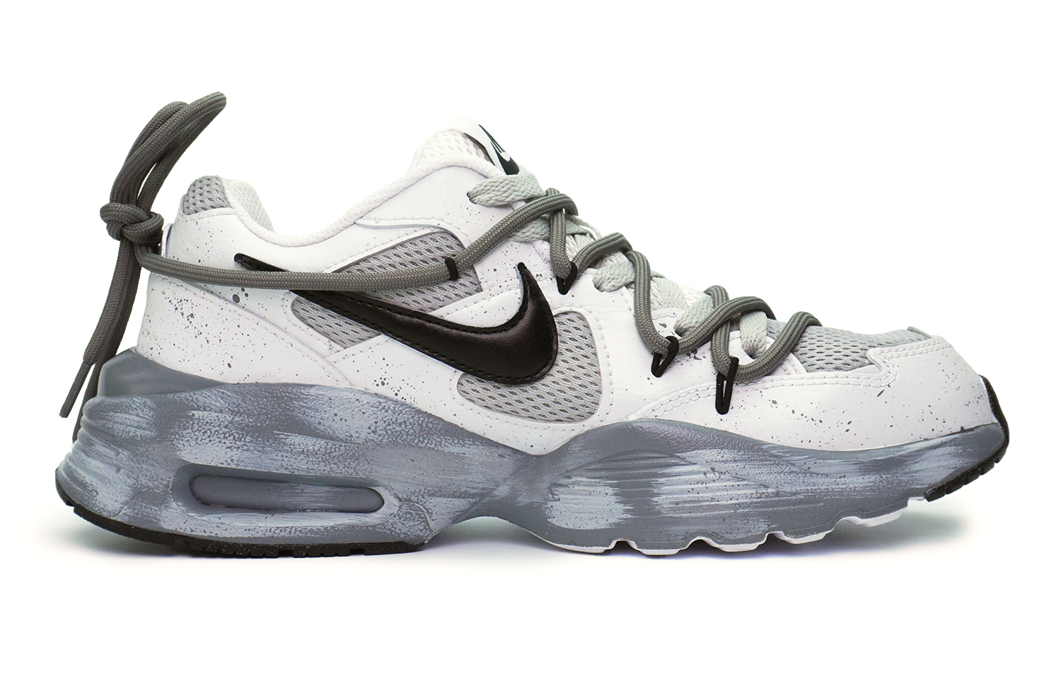 Nike Женские кроссовки Air Max Fusion противоскользящие низкие серые, цвет Gray — фото 3