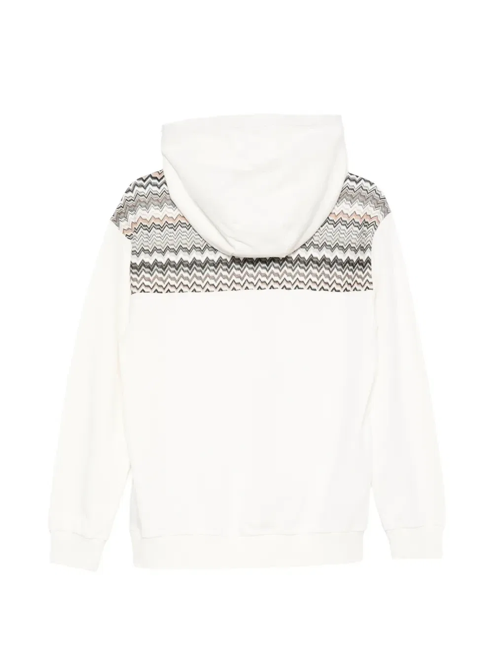 Худи с вышитым логотипом и зигзагообразным узором Missoni Kids, белый — фото 2