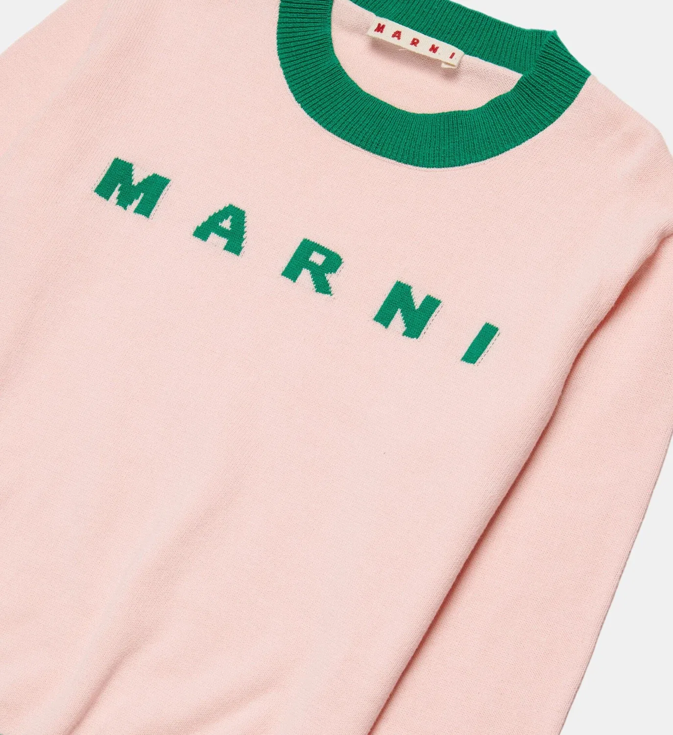Джемпер с круглым вырезом и логотипом Marni, розовый — фото 4