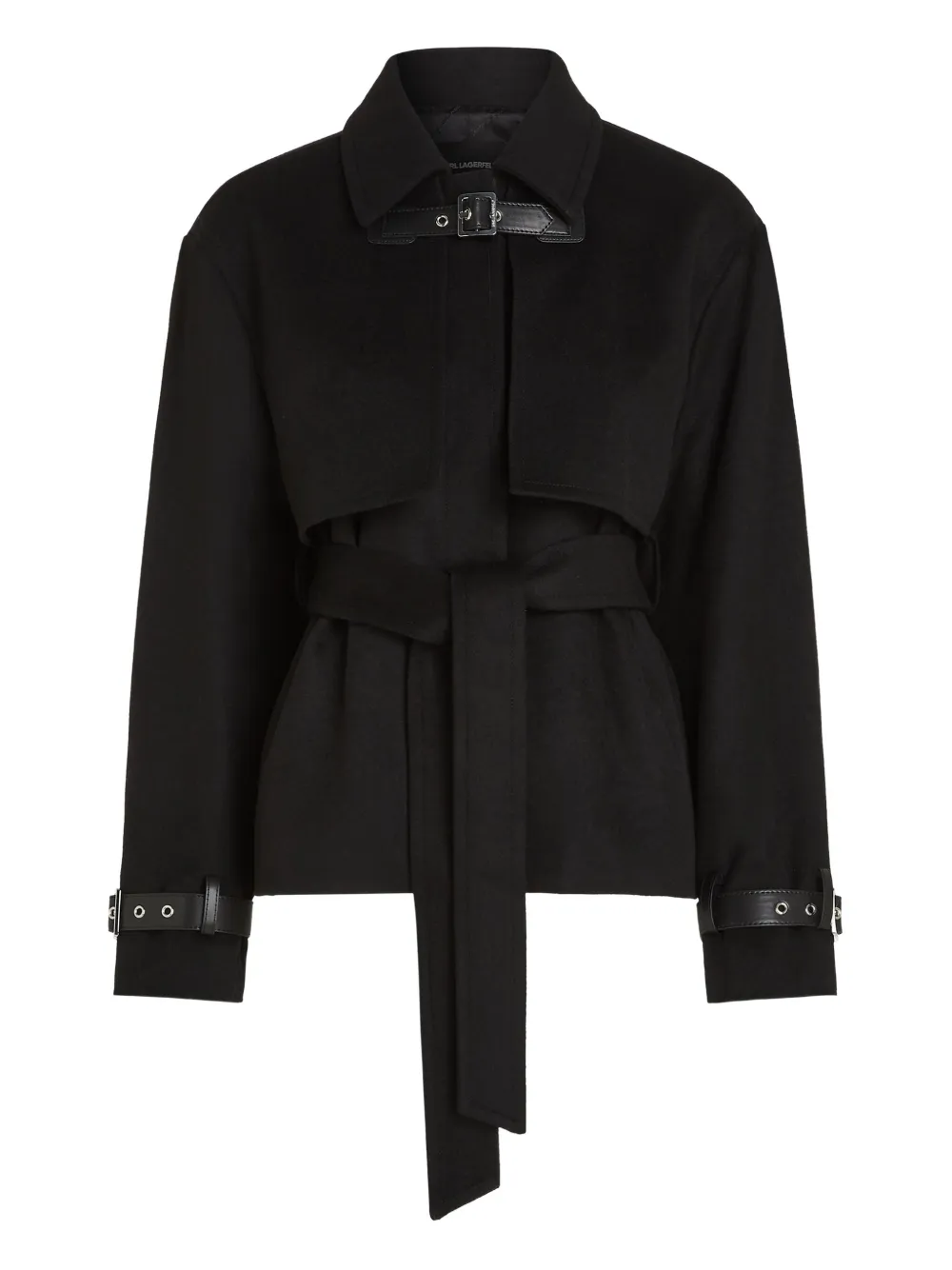

Куртка с поясом на талии Karl Lagerfeld, черный