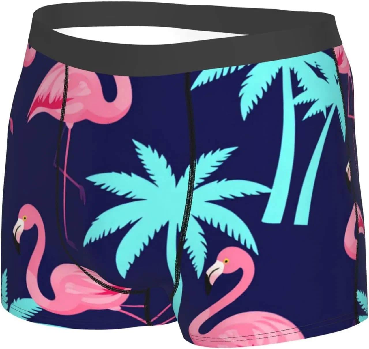 Боксеры с принтом Flamingo Palm Tree, Flamingo Palm Tree 1 — фото 3