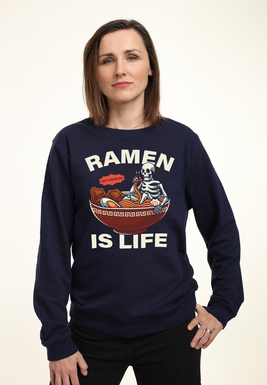 

Толстовка POP CREATURE RAMEN IS LIFE Henry Tiger, темно-синий