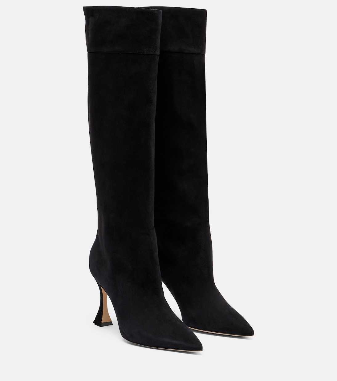 Miralone 90 замшевые высокие сапоги до колена Manolo Blahnik, 0015 Blck
